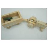 Wooden Tractor and Trailer Toy