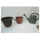 Outdoor Flower Pots & Watering Can