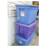 (3ct) 20 Gallon Totes with Lids