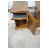 Pair of Side Tables/Cabinets w/magazine rack on back