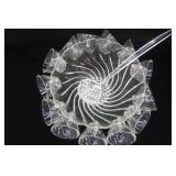 Vintage Hazel Ware Colonial Crystal Punch Bowl Set ("Seashell" produces in the 1960s)