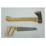 Snow & Nealley Splitting Hatchet & Stanley Sharptooth Mini Utility Saw