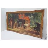"Horse And Buggy Days" 1968 Vintage Framed Print