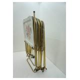 Vintage TV Trays & Stand on wheels (5ct)