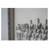 Vintage WWII Army Battalion Framed Photo