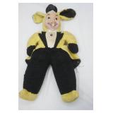 Vintage Rubber Faced Bunny 32" long with hat