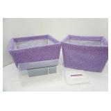 Purple Organizing Baskets, Craft Organizer, Magnetic Letter Organizer for Fridge