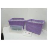 Purple Organizing Baskets, Craft Organizer, Magnetic Letter Organizer for Fridge