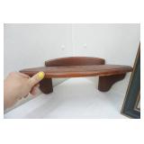 Frameless Mirror, 2 Small Corner Shelves, Woven Placemats, Frame with Glass