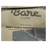 Bare Home Minky Fleece Weighted Blanket - 10lbs