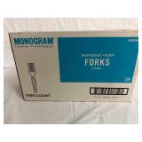 1000 Monogram Heavyweight Plastic Forks