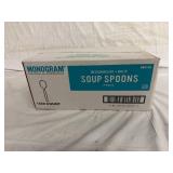 1000 Monogram Plastic Soup Spoons