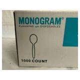 1000 Monogram Plastic Soup Spoons