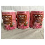 3 Containers of Country Time Pink Lemonade Mix