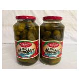 2 Jars of Gedney Mini Muncher Pickles