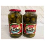 2 Jars of Gedney Mini Muncher Pickles