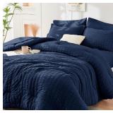 7-Piece Comforter Set - Queen - Blue 7-Piece Comforter Set - Queen - Blue