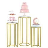 Set of 3 Gold Stands for Party/Wedding Set of 3 Gold Stands for Party/Wedding