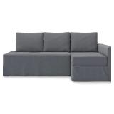 Sofa Bed Slipcover with Chaise - Slate Gray Sofa Bed Slipcover with Chaise - Slate Gray