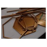 Set of 3 Gold Stands for Party/Wedding Set of 3 Gold Stands for Party/Wedding