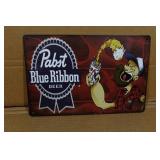 Novelty Metal Sign - Pabst Blue Ribbon Beer Novelty Metal Sign - Pabst Blue Ribbon Beer