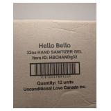 (10) CASES OF HELLO BELLO 32OZ. HAND SANITIZER GEL (12 PER CASE) (10) CASES OF HELLO BELLO 32OZ. HAND SANITIZER GEL (12 PER CASE)