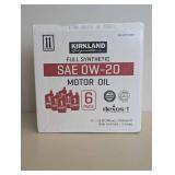 KIRKLAND SIGNATURE FULL SYNTHETIC SAE OW-20 MOTOR OIL 6PK. KIRKLAND SIGNATURE FULL SYNTHETIC SAE OW-20 MOTOR OIL 6PK.