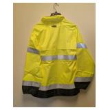 HI-VIZ WORKWEAR LARGE (YELLOW) HOODED RAINCOAT HI-VIZ WORKWEAR LARGE (YELLOW) HOODED RAINCOAT