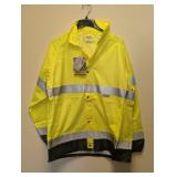 HI-VIZ WORKWEAR LARGE (YELLOW) HOODED RAINCOAT HI-VIZ WORKWEAR LARGE (YELLOW) HOODED RAINCOAT