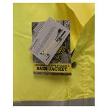 HI-VIZ WORKWEAR LARGE (YELLOW) HOODED RAINCOAT HI-VIZ WORKWEAR LARGE (YELLOW) HOODED RAINCOAT