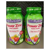 2 Bottles Vitafusion Power Zinc Gummy Vitamins, 90 Count Each