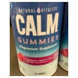 2 Bottles Natural Vitality Calm Gummies Magnesium Supplement 120 ct Each
