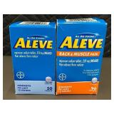 Aleve Naproxen Sodium Tablets Set: 50-Count and 90-Count Boxes