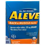 Aleve Naproxen Sodium Tablets Set: 50-Count and 90-Count Boxes