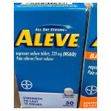 Aleve Naproxen Sodium Tablets Set: 50-Count and 90-Count Boxes