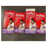 Lot of 4 Infants Tylenol Acetaminophen 2 fl oz Grape Flavor