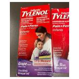 Lot of 4 Infants Tylenol Acetaminophen 2 fl oz Grape Flavor