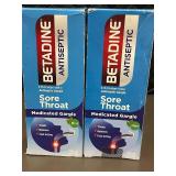 2 Bottles Betadine Sore Throat Antiseptic Medicated Gargle Mint 8oz Each