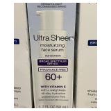 Lot of 3 Neutrogena Sunscreens Age Shield SPF 70 and Ultra Sheer SPF 60+