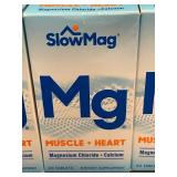 Lot of 4 SlowMag Magnesium Chloride + Calcium Dietary Supplement 60 Tablets