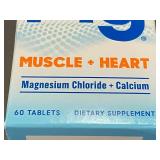 Lot of 4 SlowMag Magnesium Chloride + Calcium Dietary Supplement 60 Tablets