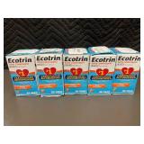 Lot of 5 Ecotrin Safety Coated Aspirin 81mg 365 Tablets Each