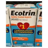 Lot of 5 Ecotrin Safety Coated Aspirin 81mg 365 Tablets Each
