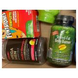 Large Lot of Dietary Supplements and Vitamins Including Flintstones, TruBiotics, and GNC
