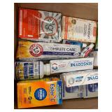 Large Lot of Over-the-Counter Medications, Vitamins, Toothpaste, and Personal Care Items