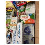 Large Lot of Over-the-Counter Medications, Vitamins, Toothpaste, and Personal Care Items