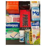 Collection of Dietary Supplements, Pain Relief, and Hydration Products