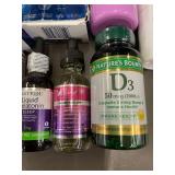 Health and Personal Care Lot with Supplements, Shampoo, Sunscreen, and Oral Care