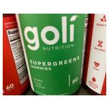 3 Bottles Goli Apple Cider Vinegar and Supergreens Gummies Dietary Supplement