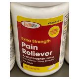 Lot of 7 HealthLife Extra Strength Pain Reliever Bottles, 40 Caplets Each